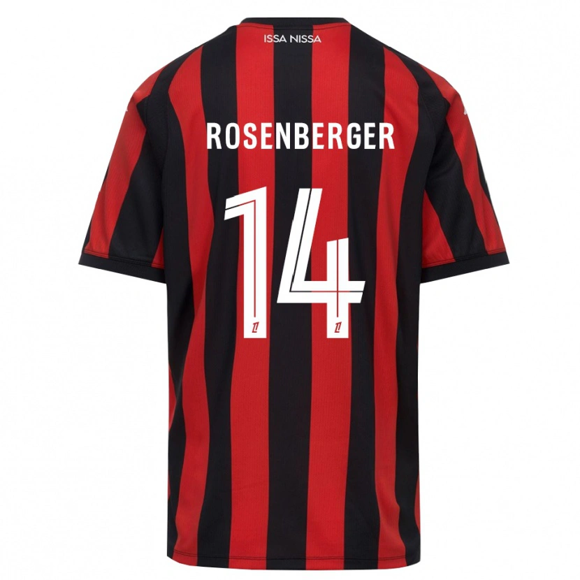 Danxen Herren Léa Rosenberger #14 Rot Schwarz Weiß Heimtrikot Trikot 2026/27 T-Shirt Österreich