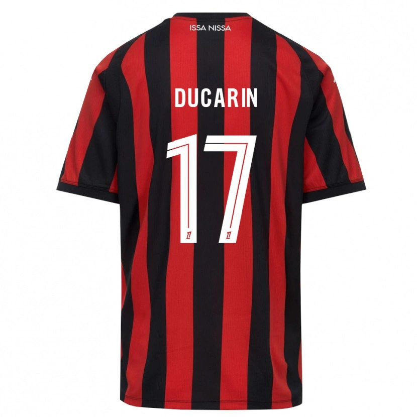 Danxen Herren Léa Ducarin #17 Rot Schwarz Weiß Heimtrikot Trikot 2026/27 T-Shirt Österreich