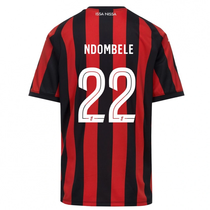 Danxen Herren Tanguy Ndombele #22 Rot Schwarz Weiß Heimtrikot Trikot 2026/27 T-Shirt Österreich