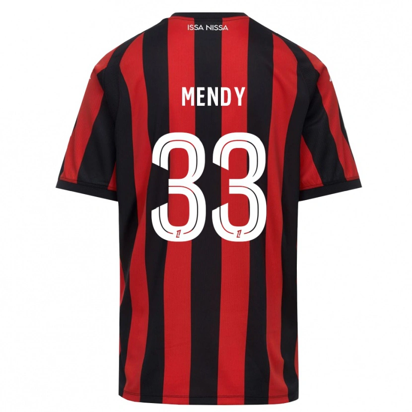 Danxen Herren Antoine Mendy #33 Rot Schwarz Weiß Heimtrikot Trikot 2026/27 T-Shirt Österreich