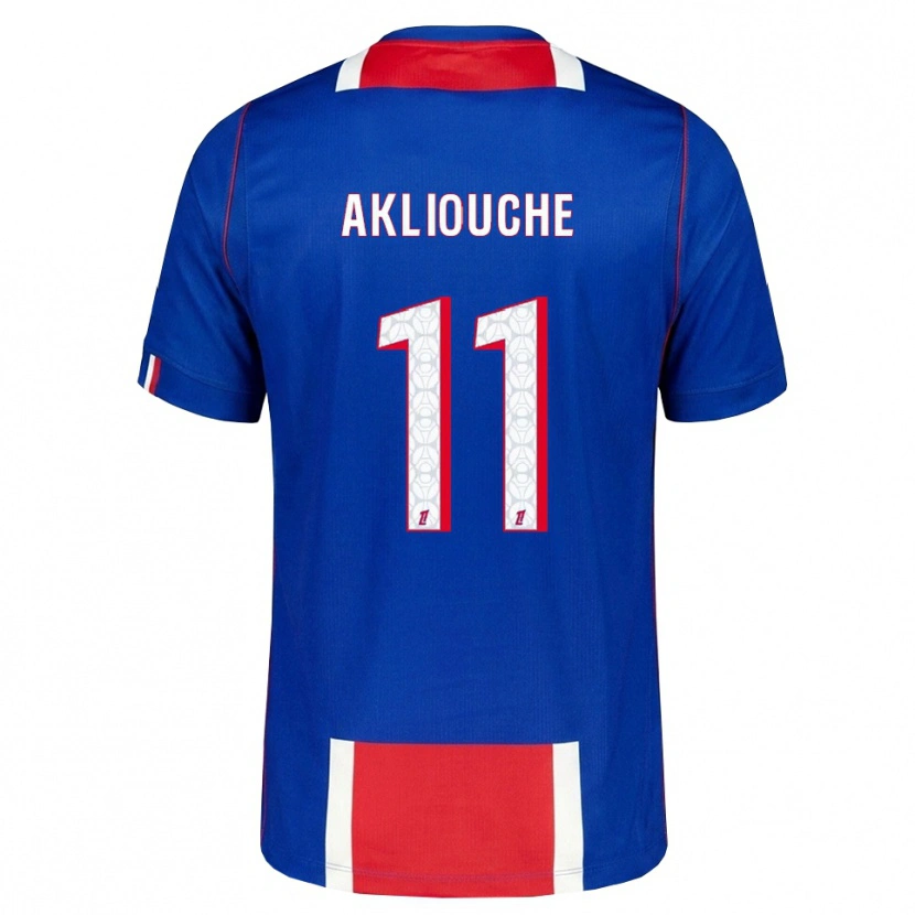 Danxen Herren Maghnes Akliouche #11 Rot Weiß Blau Heimtrikot Trikot 2026/27 T-Shirt Österreich
