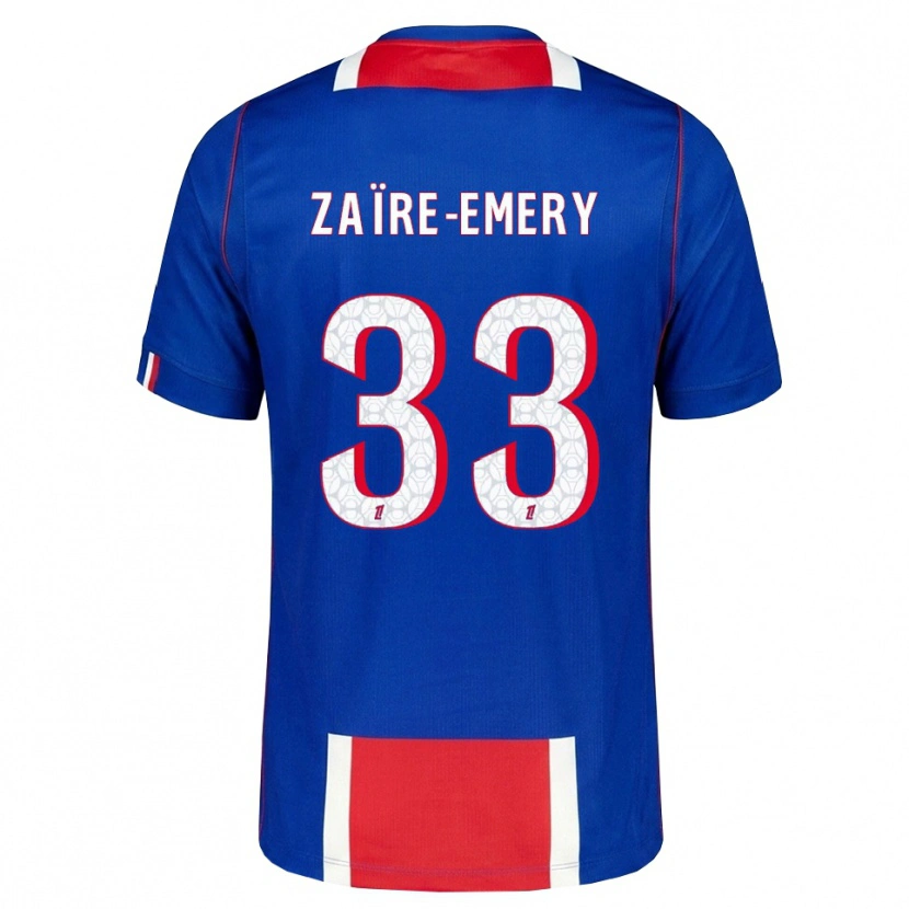 Danxen Herren Warren Zaïre-Emery #33 Rot Weiß Blau Heimtrikot Trikot 2026/27 T-Shirt Österreich
