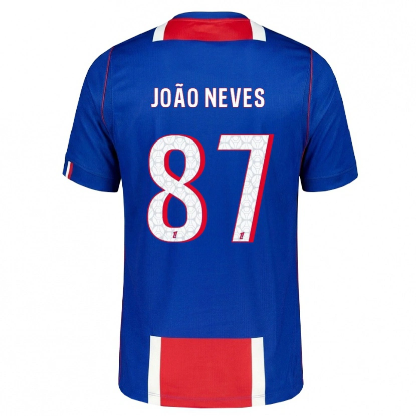 Danxen Herren João Neves #87 Rot Weiß Blau Heimtrikot Trikot 2026/27 T-Shirt Österreich