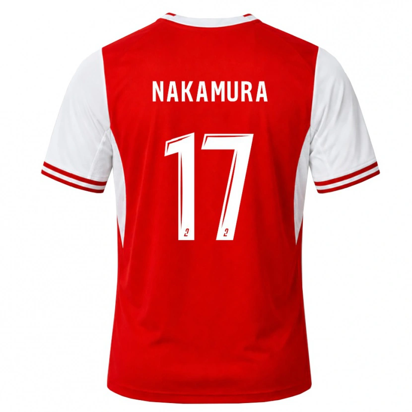 Danxen Herren Keito Nakamura #17 Rot Weiß Heimtrikot Trikot 2026/27 T-Shirt Österreich