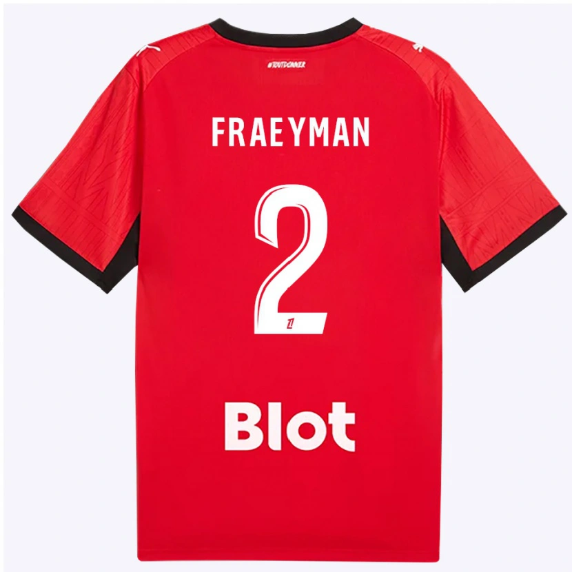 Danxen Herren Dorian Fraeyman #2 Rot Schwarz Weiß Heimtrikot Trikot 2026/27 T-Shirt Österreich