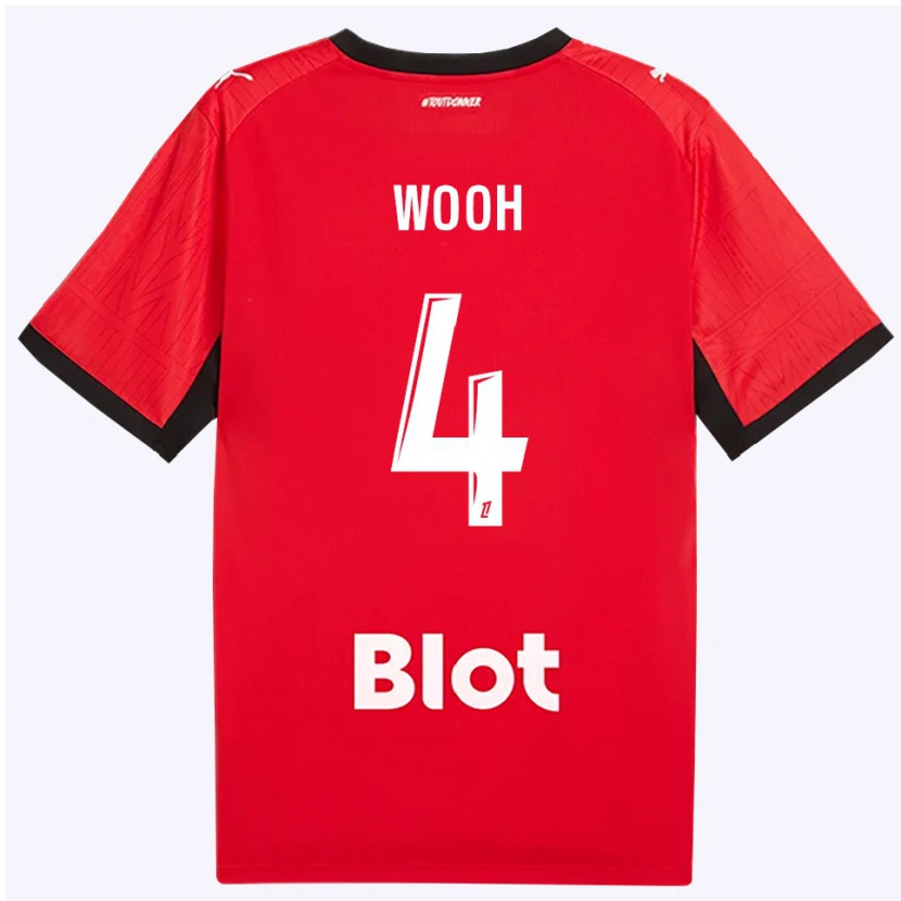 Danxen Herren Christopher Wooh #4 Rot Schwarz Weiß Heimtrikot Trikot 2026/27 T-Shirt Österreich
