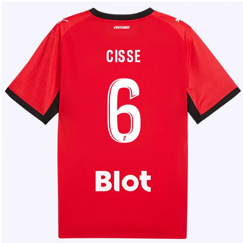 Danxen Herren Djaoui Cissé #6 Rot Schwarz Weiß Heimtrikot Trikot 2026/27 T-Shirt Österreich