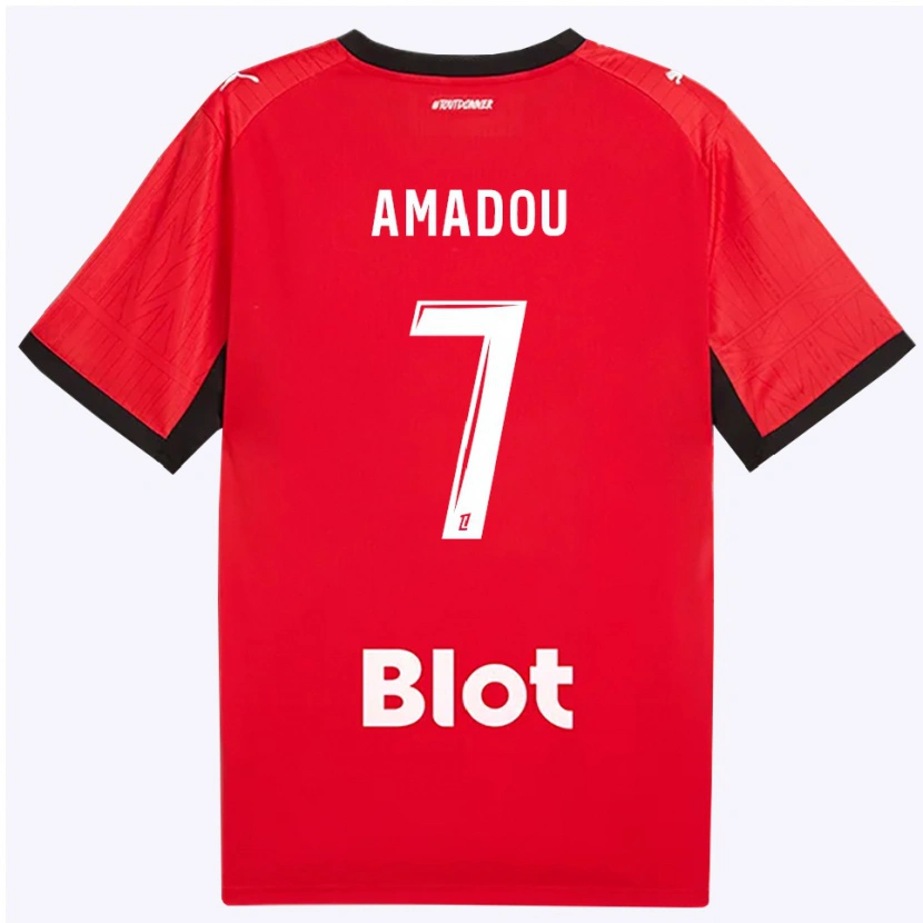 Danxen Herren Amadou Diallo #7 Rot Schwarz Weiß Heimtrikot Trikot 2026/27 T-Shirt Österreich