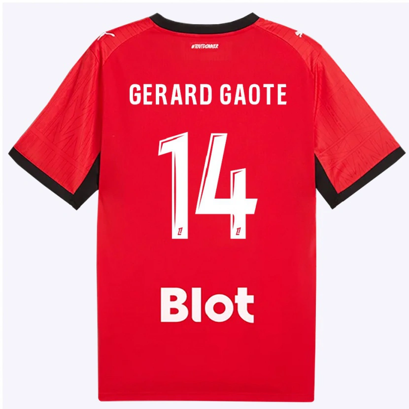 Danxen Herren Steven Gaote #14 Rot Schwarz Weiß Heimtrikot Trikot 2026/27 T-Shirt Österreich