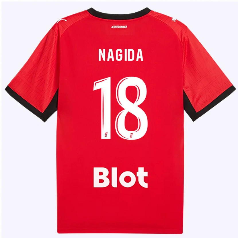 Danxen Herren Mahamadou Nagida #18 Rot Schwarz Weiß Heimtrikot Trikot 2026/27 T-Shirt Österreich