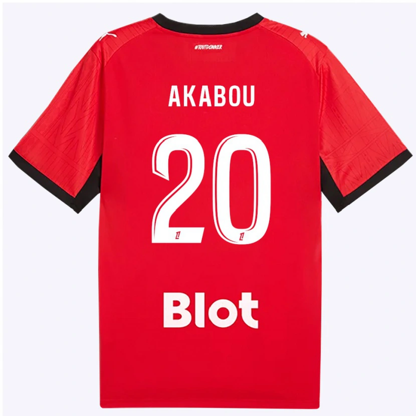 Danxen Herren Ayoub Akabou #20 Rot Schwarz Weiß Heimtrikot Trikot 2026/27 T-Shirt Österreich