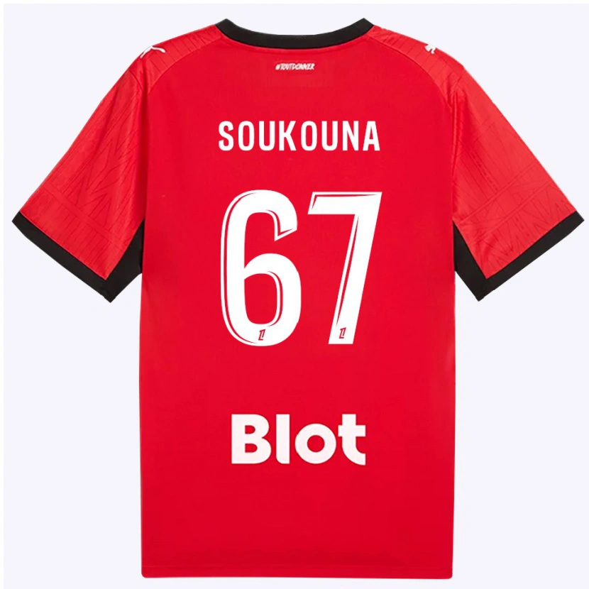 Danxen Herren Isiaka Soukouna #67 Rot Schwarz Weiß Heimtrikot Trikot 2026/27 T-Shirt Österreich