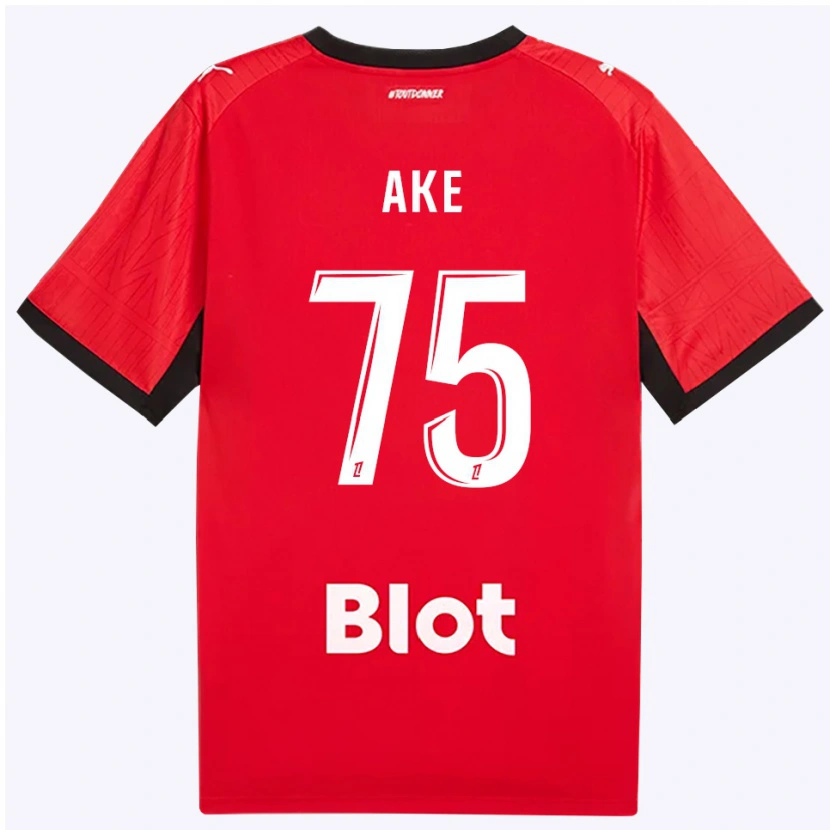 Danxen Herren Junior Ake #75 Rot Schwarz Weiß Heimtrikot Trikot 2026/27 T-Shirt Österreich