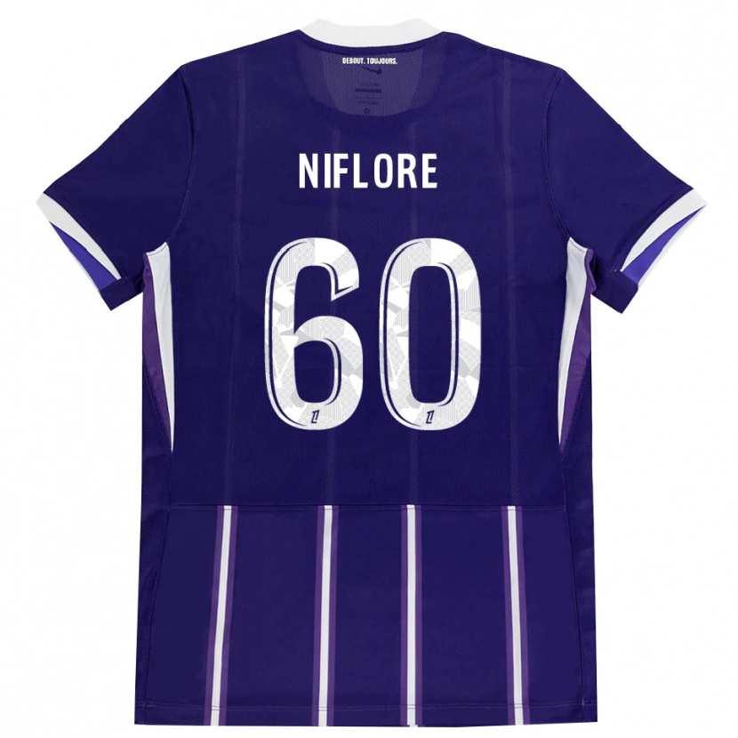 Danxen Herren Mathys Niflore #60 Lila Weiß Heimtrikot Trikot 2026/27 T-Shirt Österreich