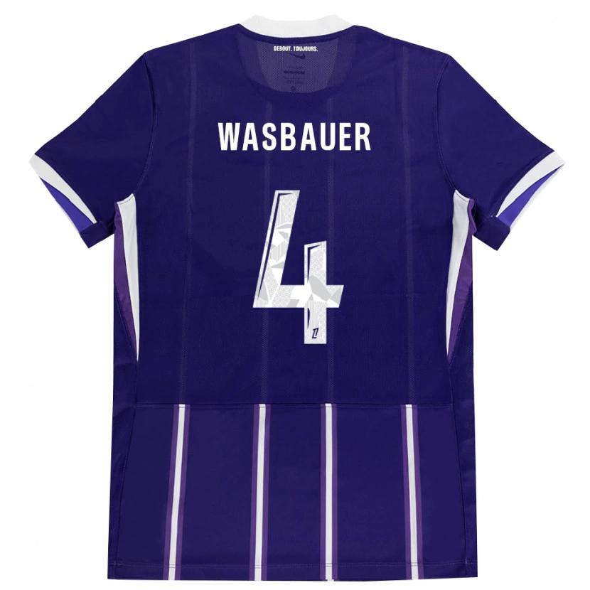 Danxen Herren Nicolas Wasbauer #4 Lila Weiß Heimtrikot Trikot 2026/27 T-Shirt Österreich