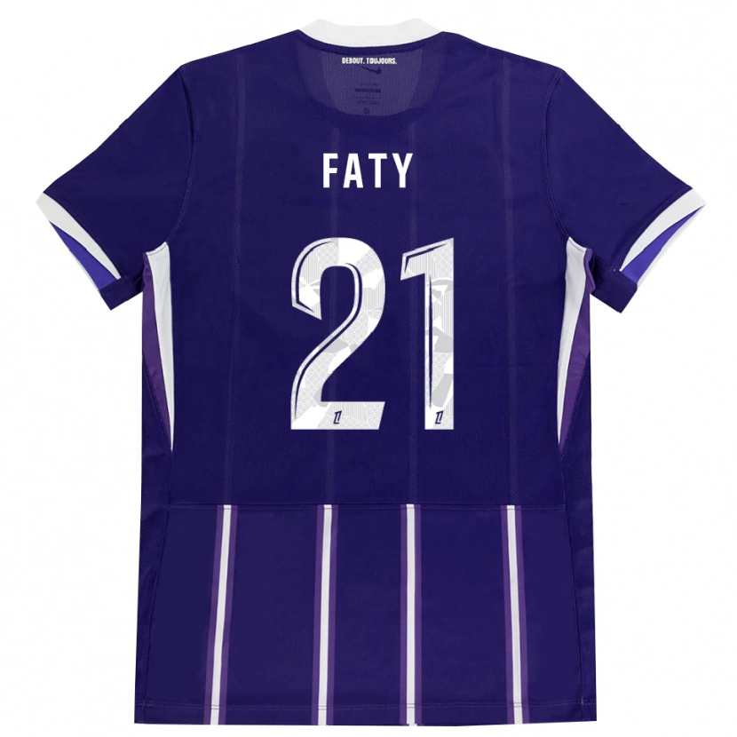 Danxen Herren Enzo Faty #21 Lila Weiß Heimtrikot Trikot 2026/27 T-Shirt Österreich