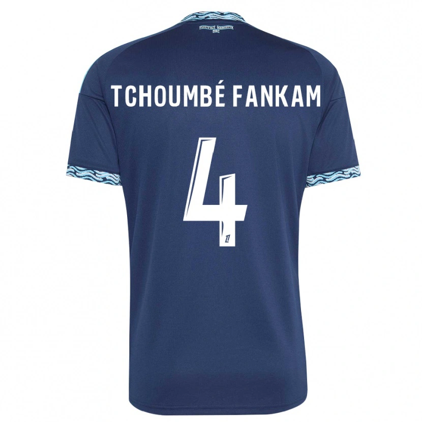 Danxen Herren Erwan Tchoumbé Fankam #4 Stahlblau Weiß Heimtrikot Trikot 2026/27 T-Shirt Österreich