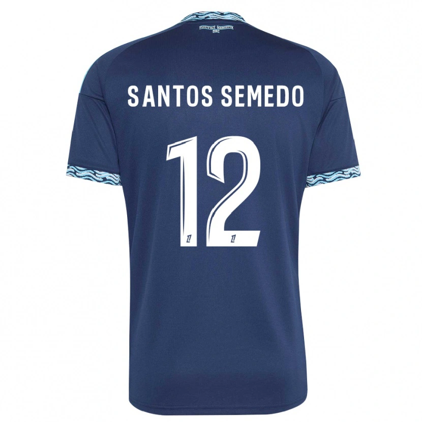 Danxen Herren Ilyes Dos Santos Semedo #12 Stahlblau Weiß Heimtrikot Trikot 2026/27 T-Shirt Österreich