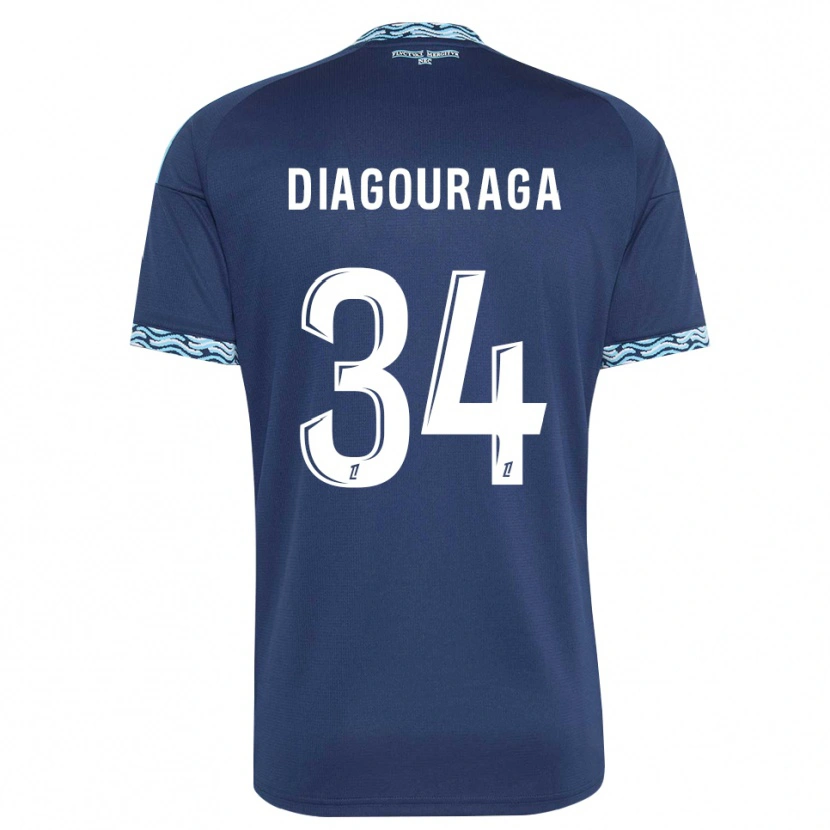 Danxen Herren Djibril Diagouraga #34 Stahlblau Weiß Heimtrikot Trikot 2026/27 T-Shirt Österreich