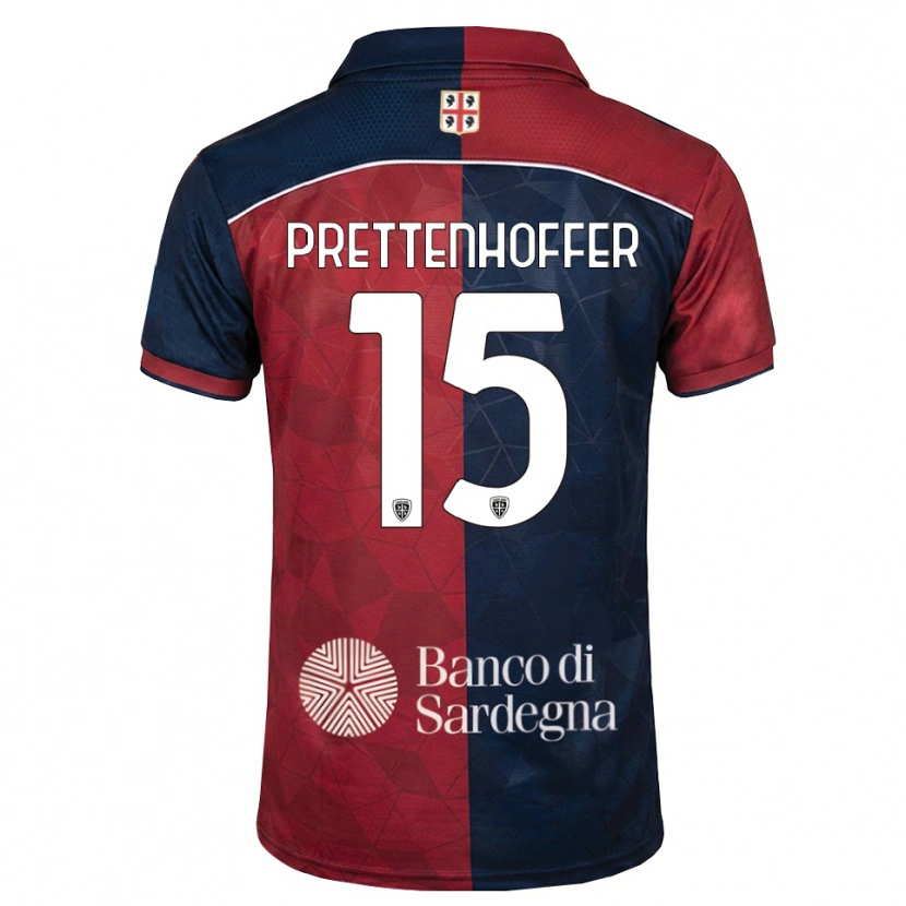 Danxen Herren Márton Prettenhoffer #15 Burgund Rot Königsblau Heimtrikot Trikot 2026/27 T-Shirt Österreich