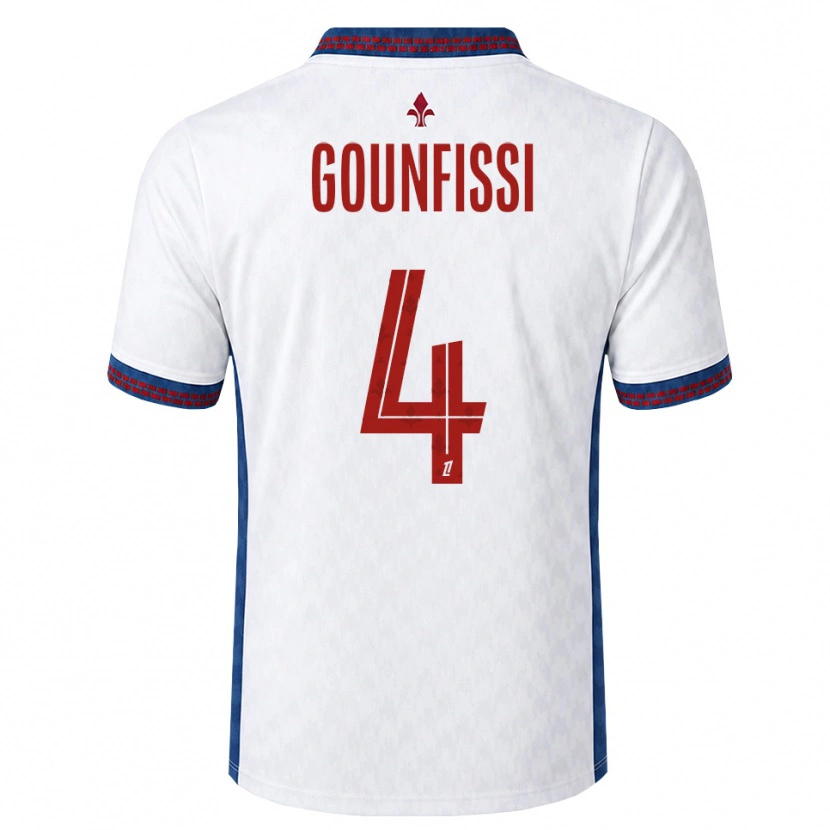 Danxen Herren Mouad Gounfissi #4 Rot Weiß Blau Auswärtstrikot Trikot 2026/27 T-Shirt Österreich