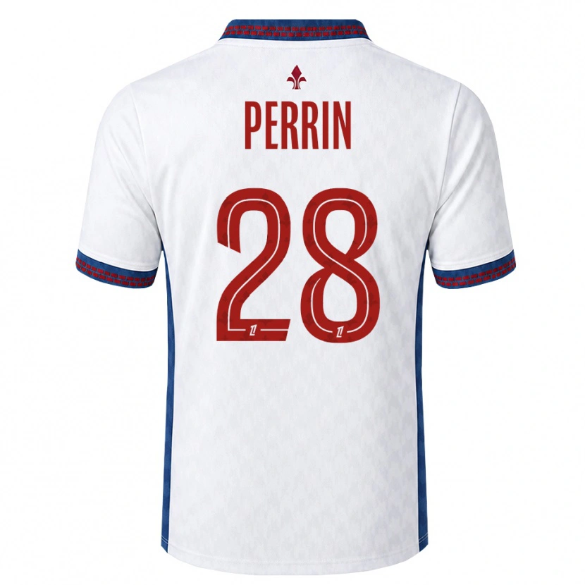 Danxen Herren Gaëtan Perrin #28 Rot Weiß Blau Auswärtstrikot Trikot 2026/27 T-Shirt Österreich