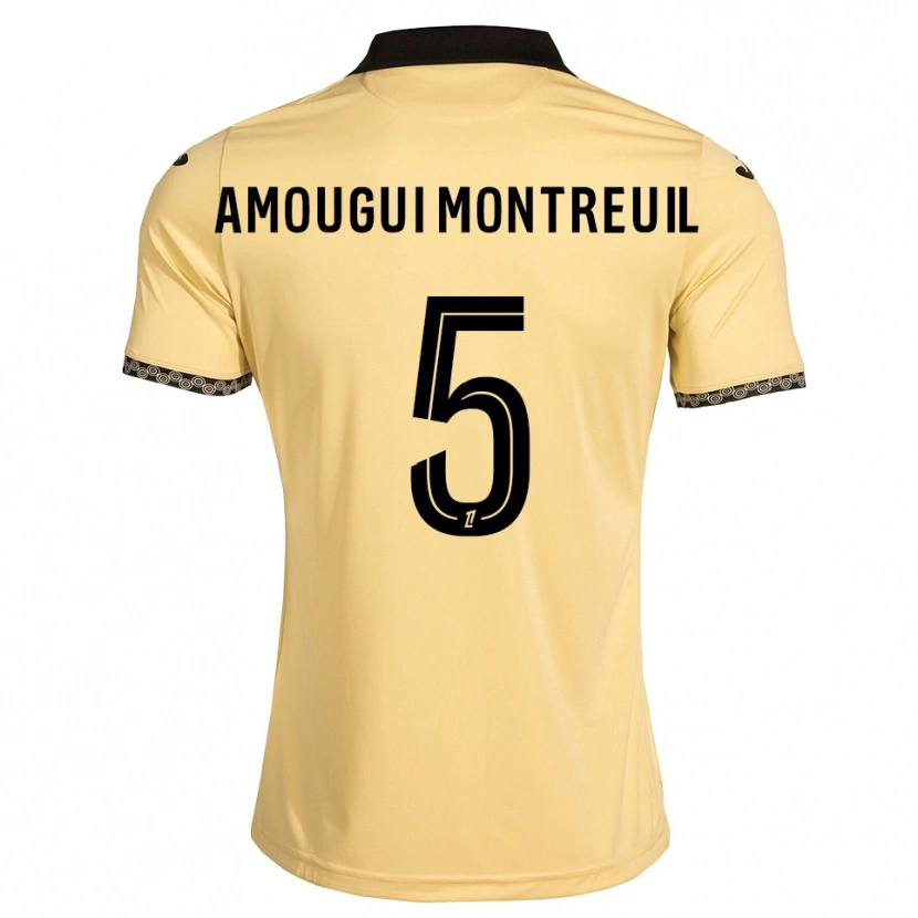 Danxen Herren Maceo Amougui Montreuil #5 Navajoweiß Schwarz Auswärtstrikot Trikot 2026/27 T-Shirt Österreich