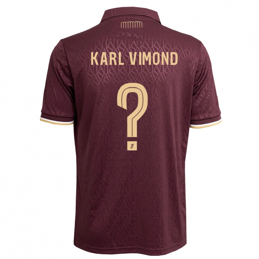 Danxen Herren Dany Karl Vimond #0 Weinrot Sandbraun Auswärtstrikot Trikot 2026/27 T-Shirt Österreich