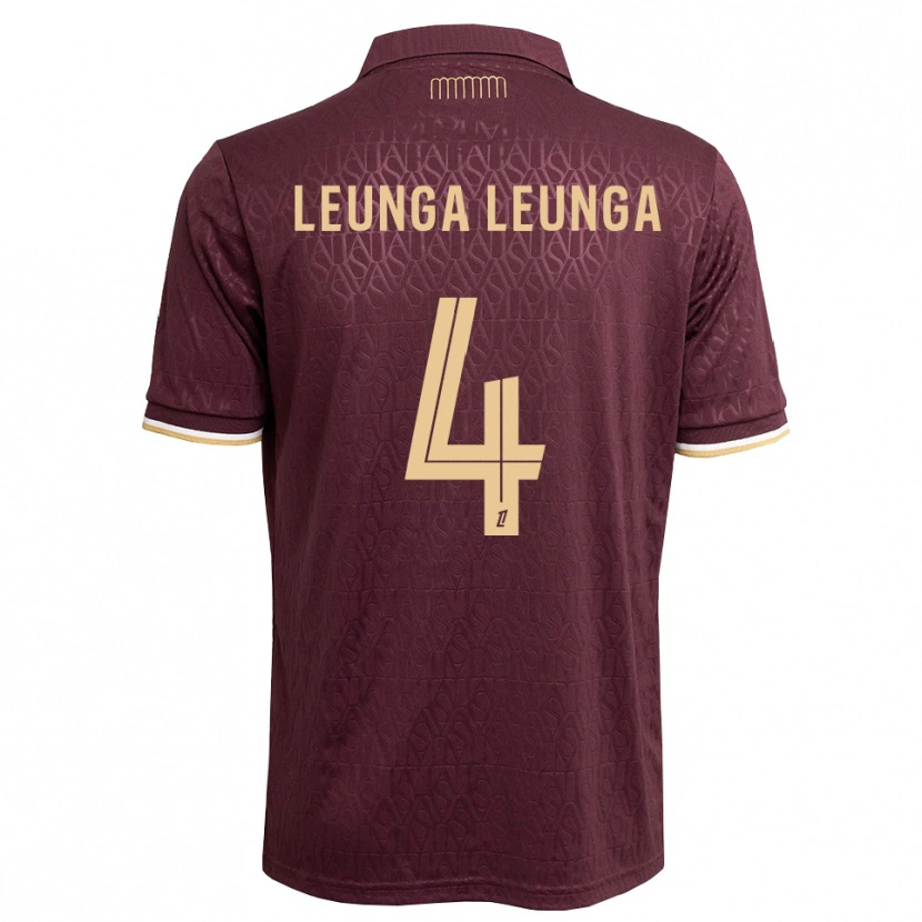 Danxen Herren Daryl Leunga Leunga #4 Weinrot Sandbraun Auswärtstrikot Trikot 2026/27 T-Shirt Österreich