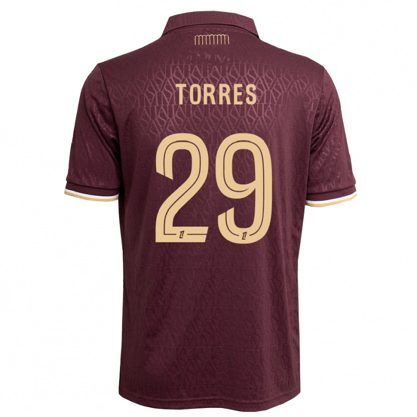 Danxen Herren Louis Torres #29 Weinrot Sandbraun Auswärtstrikot Trikot 2026/27 T-Shirt Österreich