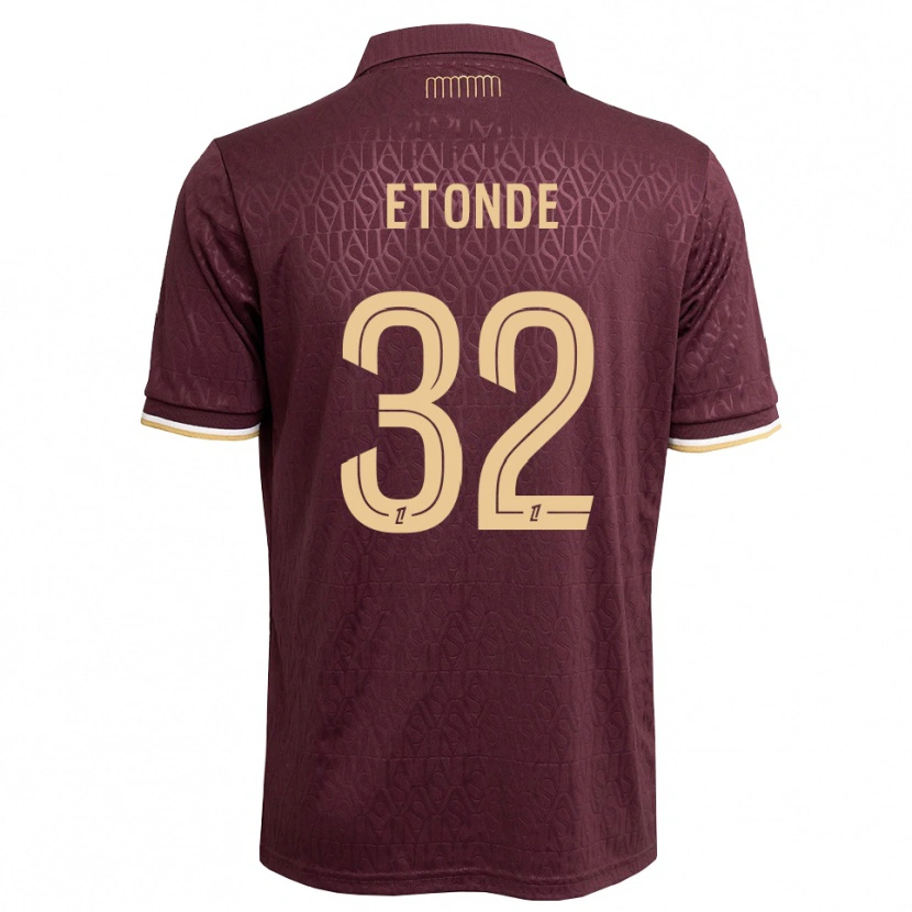 Danxen Herren Romaric Etonde #32 Weinrot Sandbraun Auswärtstrikot Trikot 2026/27 T-Shirt Österreich