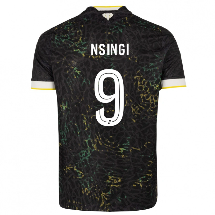 Danxen Herren Plamedi Nsingi #9 Schwarz Weiß Gelb Auswärtstrikot Trikot 2026/27 T-Shirt Österreich