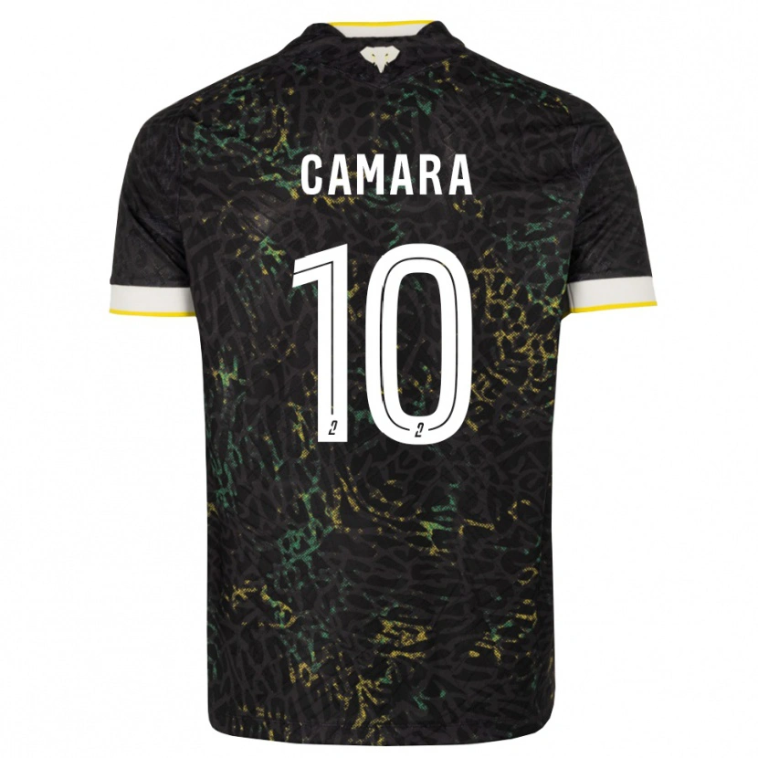 Danxen Herren Ibrahim Camara #10 Schwarz Weiß Gelb Auswärtstrikot Trikot 2026/27 T-Shirt Österreich