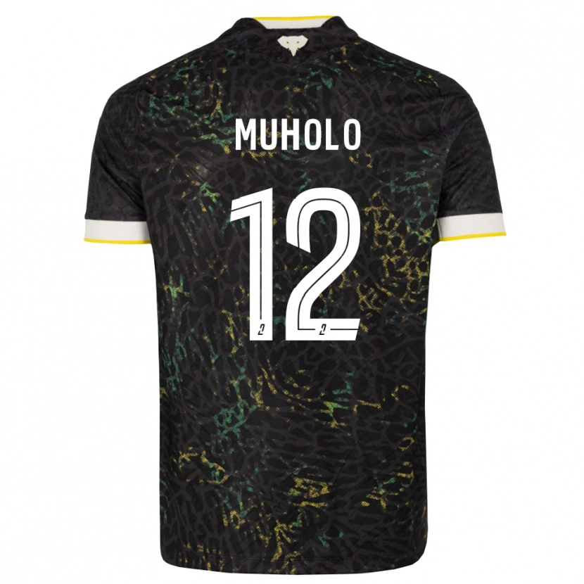 Danxen Herren Ernest Muholo #12 Schwarz Weiß Gelb Auswärtstrikot Trikot 2026/27 T-Shirt Österreich