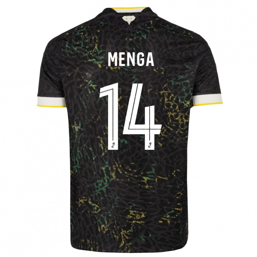 Danxen Herren Marlone Menga #14 Schwarz Weiß Gelb Auswärtstrikot Trikot 2026/27 T-Shirt Österreich