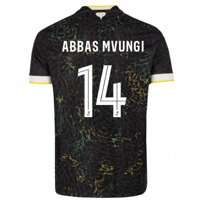 Danxen Herren Omar Abbas Mvungi #14 Schwarz Weiß Gelb Auswärtstrikot Trikot 2026/27 T-Shirt Österreich