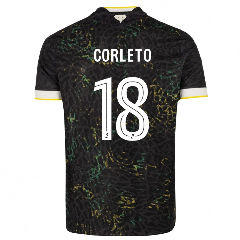 Danxen Herren Naël Corleto #18 Schwarz Weiß Gelb Auswärtstrikot Trikot 2026/27 T-Shirt Österreich