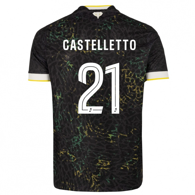 Danxen Herren Jean-Charles Castelletto #21 Schwarz Weiß Gelb Auswärtstrikot Trikot 2026/27 T-Shirt Österreich