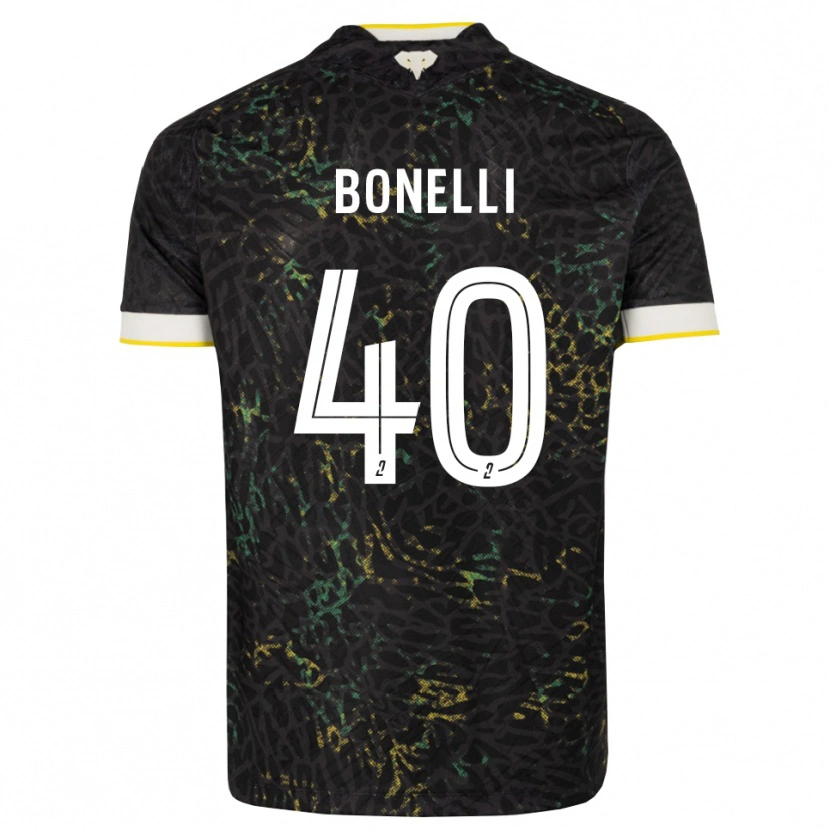 Danxen Herren Lucas Bonelli #40 Schwarz Weiß Gelb Auswärtstrikot Trikot 2026/27 T-Shirt Österreich
