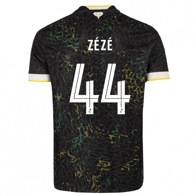 Danxen Herren Nathan Zézé #44 Schwarz Weiß Gelb Auswärtstrikot Trikot 2026/27 T-Shirt Österreich