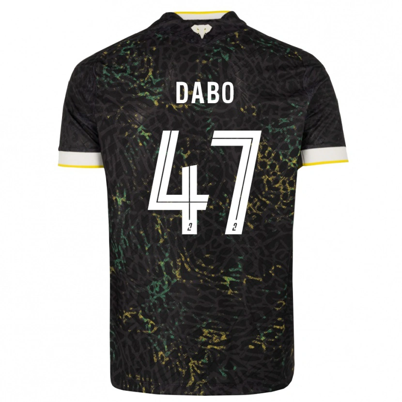 Danxen Herren Moustapha Dabo #47 Schwarz Weiß Gelb Auswärtstrikot Trikot 2026/27 T-Shirt Österreich