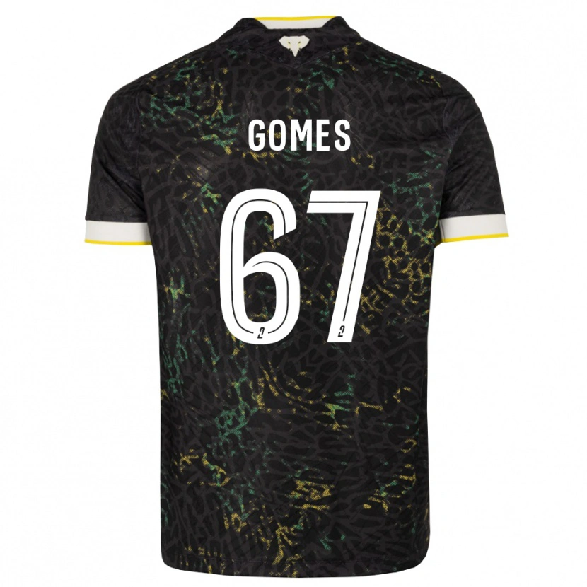 Danxen Herren Malang Gomes #67 Schwarz Weiß Gelb Auswärtstrikot Trikot 2026/27 T-Shirt Österreich