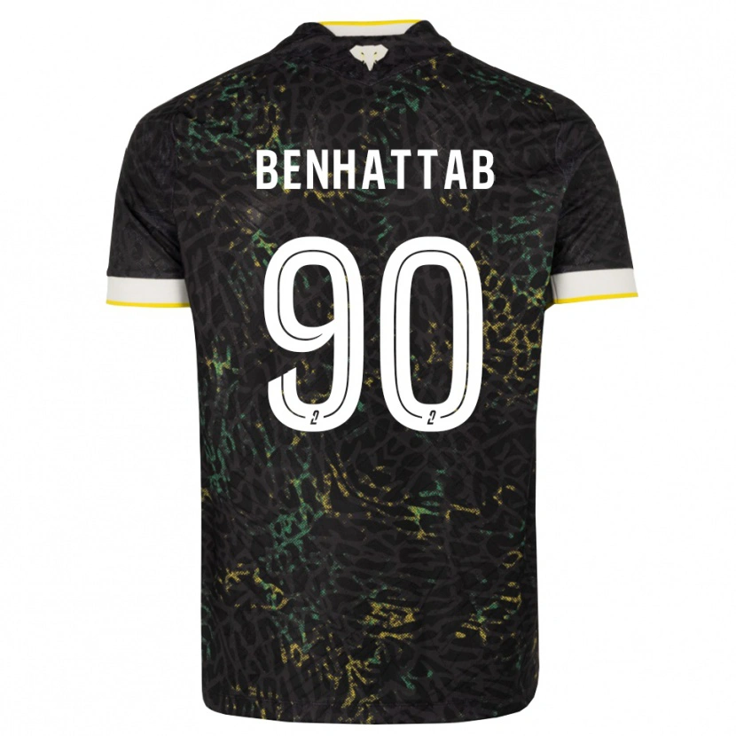 Danxen Herren Yassine Benhattab #90 Schwarz Weiß Gelb Auswärtstrikot Trikot 2026/27 T-Shirt Österreich