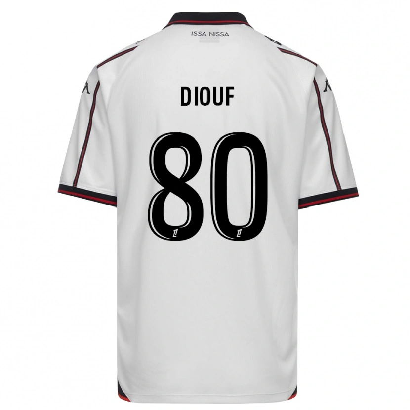 Danxen Herren Yehvann Diouf #80 Schwarz Weiß Auswärtstrikot Trikot 2026/27 T-Shirt Österreich