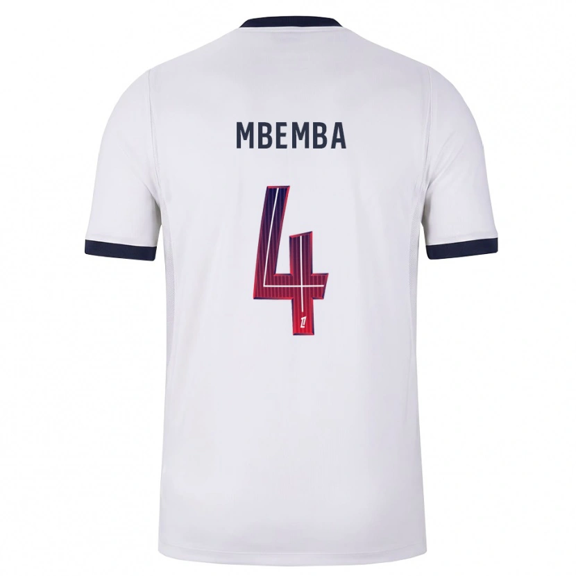 Danxen Herren Stanislas Mbemba #4 Weiß Schwarz Rot Auswärtstrikot Trikot 2026/27 T-Shirt Österreich