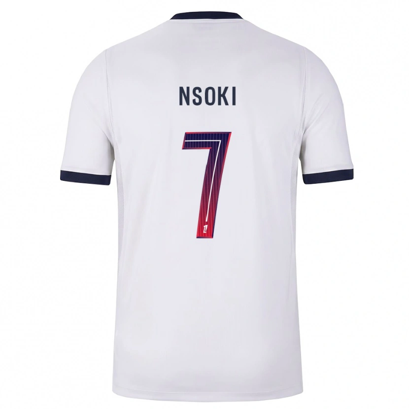 Danxen Herren Noah Nsoki #7 Weiß Schwarz Rot Auswärtstrikot Trikot 2026/27 T-Shirt Österreich