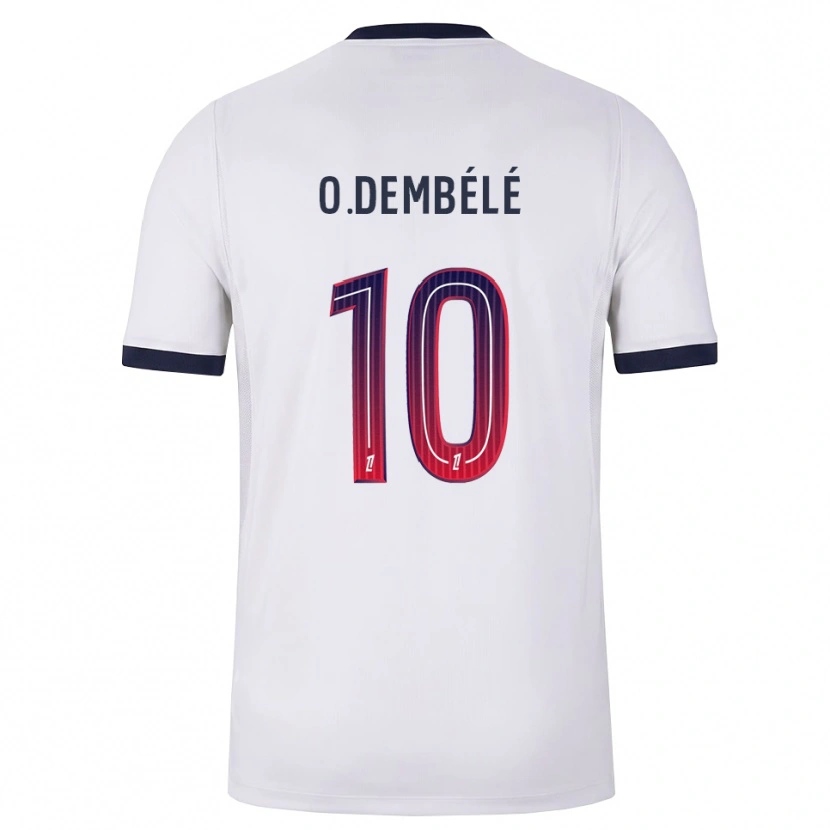 Danxen Herren Ousmane Dembélé #10 Weiß Schwarz Rot Auswärtstrikot Trikot 2026/27 T-Shirt Österreich