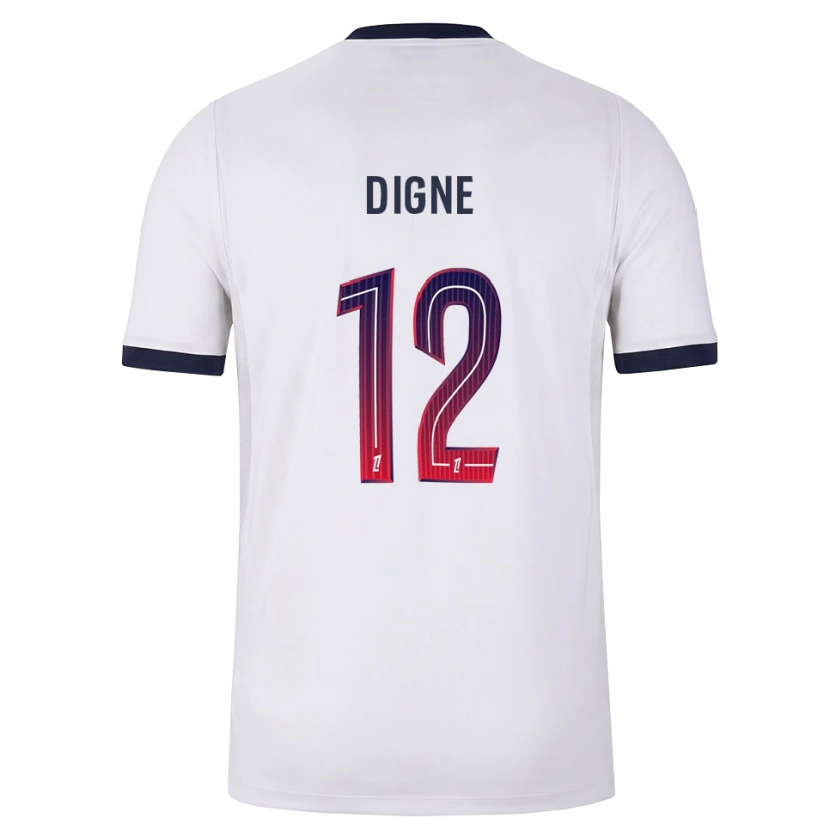 Danxen Herren Lucas Digne #12 Weiß Schwarz Rot Auswärtstrikot Trikot 2026/27 T-Shirt Österreich