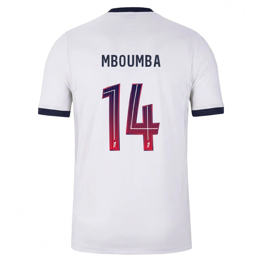 Danxen Herren Nathan Mboumba #14 Weiß Schwarz Rot Auswärtstrikot Trikot 2026/27 T-Shirt Österreich