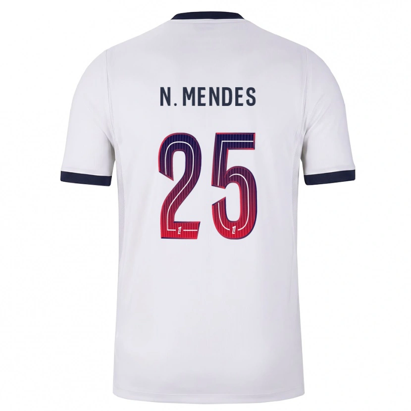 Danxen Herren Nuno Mendes #25 Weiß Schwarz Rot Auswärtstrikot Trikot 2026/27 T-Shirt Österreich